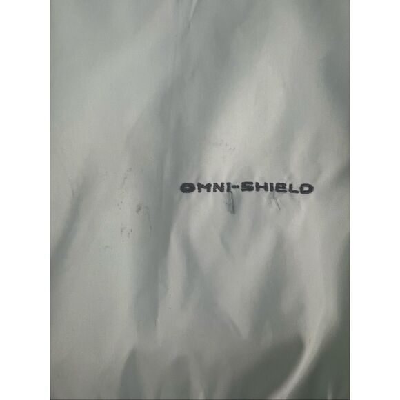 Columbia Women Blue Rain Jacket Size M Hoodie Windbreaker Jacket Zip-Pocket - Picture 11 of 14